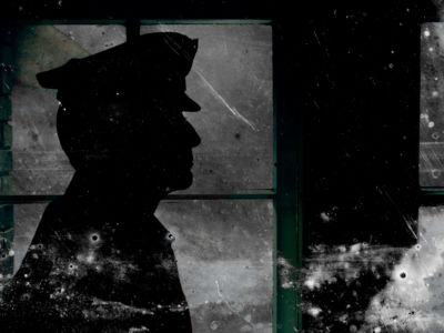 Silhouette of police officer