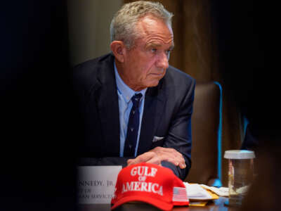 Health and Human Services Secretary Robert F. Kennedy Jr. appears during a Cabinet meeting at the White House on April 30, 2025, in Washington, D.C.