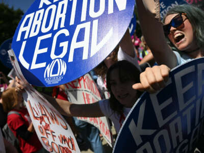 Reproductive rights activists demonstrate in front of the Supreme Court in Washington, D.C., on June 24, 2024.