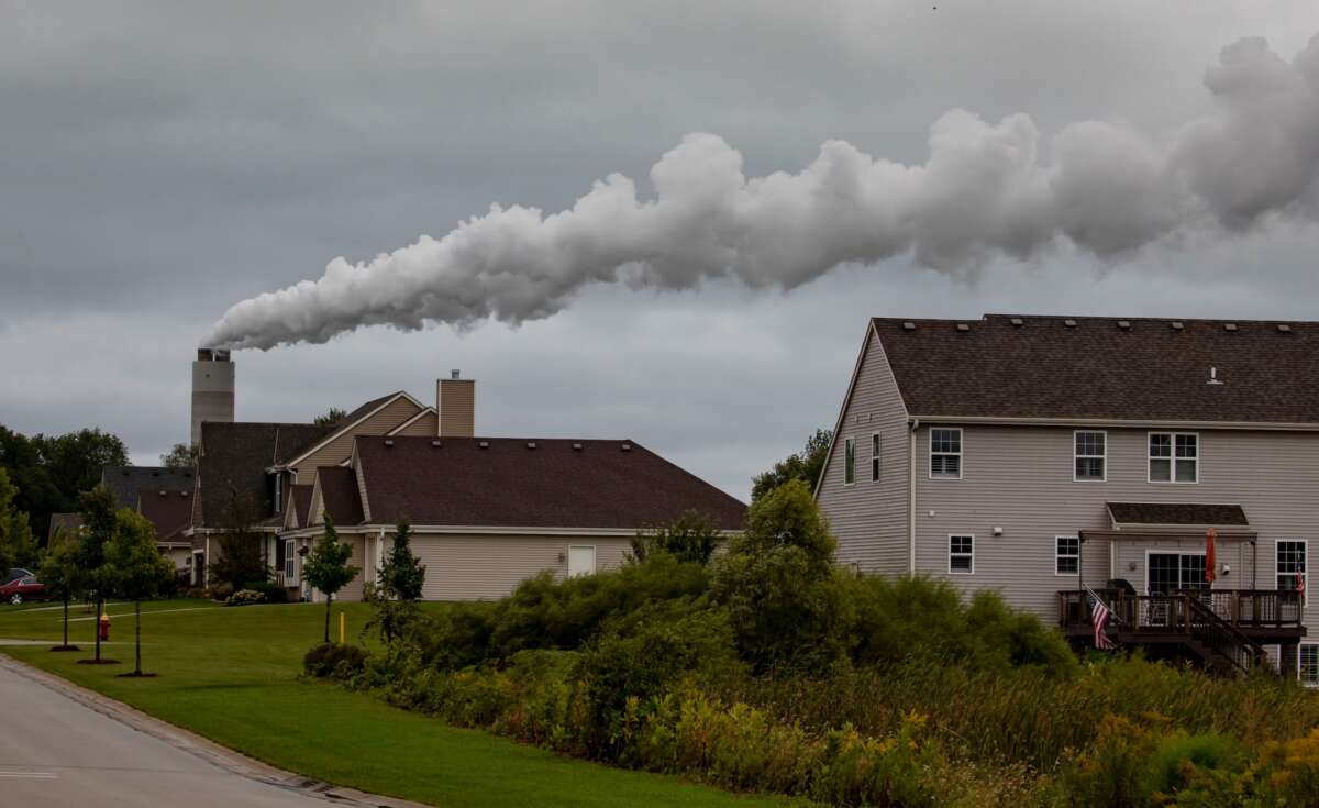 A view from a neighborhood near the Oak Creek coal-fired power plant in Wisconsin.
