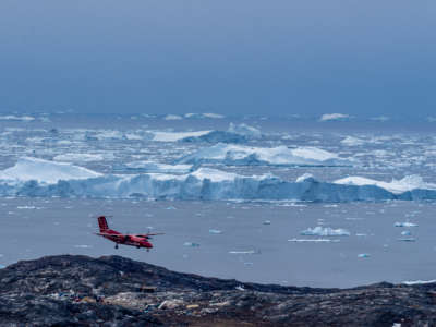 Icebergs near Ilulissat, Greenland, on May 19, 2021.