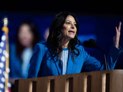 Michigan Attorney General Dana Nessel speaks on the third night of the Democratic National Convention at the United Center in Chicago, Illinois, on August 21, 2024.