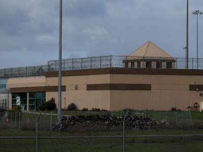 A view of the Federal Correctional Institution at Dublin on February 14, 2025, in Dublin, California. The Trump administration is considering using the shuttered Federal Correctional Institution in Dublin, California, as an Immigration and Customs Enforcement detention center.