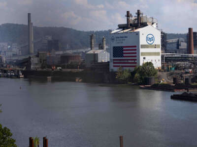 US Steel's Clairton Coke Works, situated along the Monongahela River, is seen following an explosion at the plant in Clairton, Pennsylvania, on August 11, 2025.