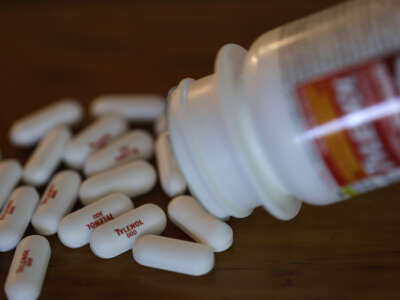 Tylenol caplets are displayed on September 22, 2025, in San Anselmo, California.