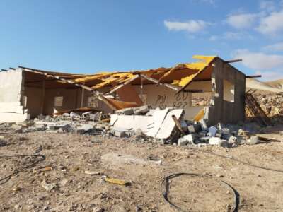 Almost all of the homes in Mu’arrajat have been completely or partially demolished.